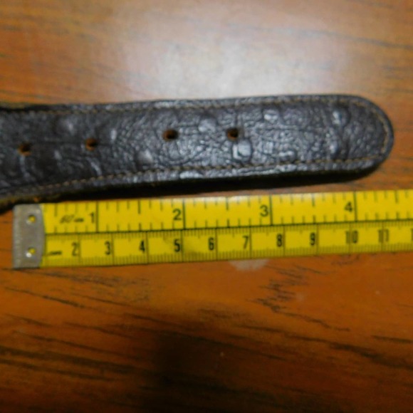 Dk Brown Leather Gold Conchos woven w/leather belt SM/MD - Picture 10 of 11